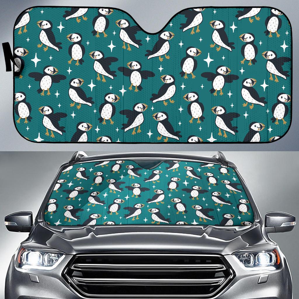 Puffin Pattern Print Design A05 Car Sun Shades-JORJUNE.COM