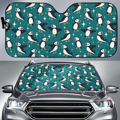 Puffin Pattern Print Design A05 Car Sun Shades-JORJUNE.COM