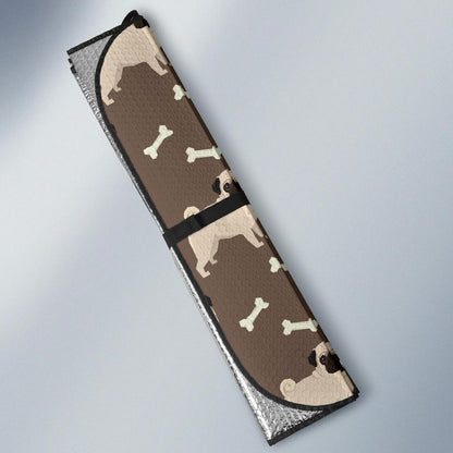 Pug Pattern Print Design A02 Car Sun Shades-JORJUNE.COM