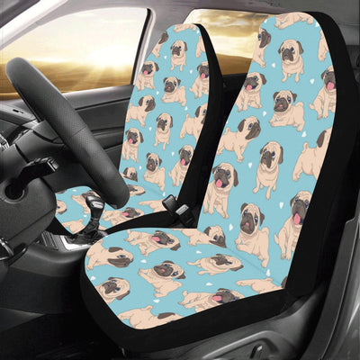 Pug Pattern Print Design A03 Car Seat Covers (Set of 2)-JORJUNE.COM