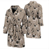 Pug Pattern Print Design A04 Men Bathrobe-JORJUNE.COM