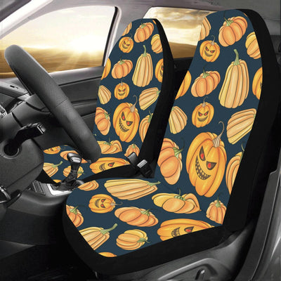 Pumpkin Halloween Pattern Print Design A04 Car Seat Covers (Set of 2)-JORJUNE.COM