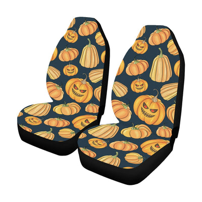 Pumpkin Halloween Pattern Print Design A04 Car Seat Covers (Set of 2)-JORJUNE.COM