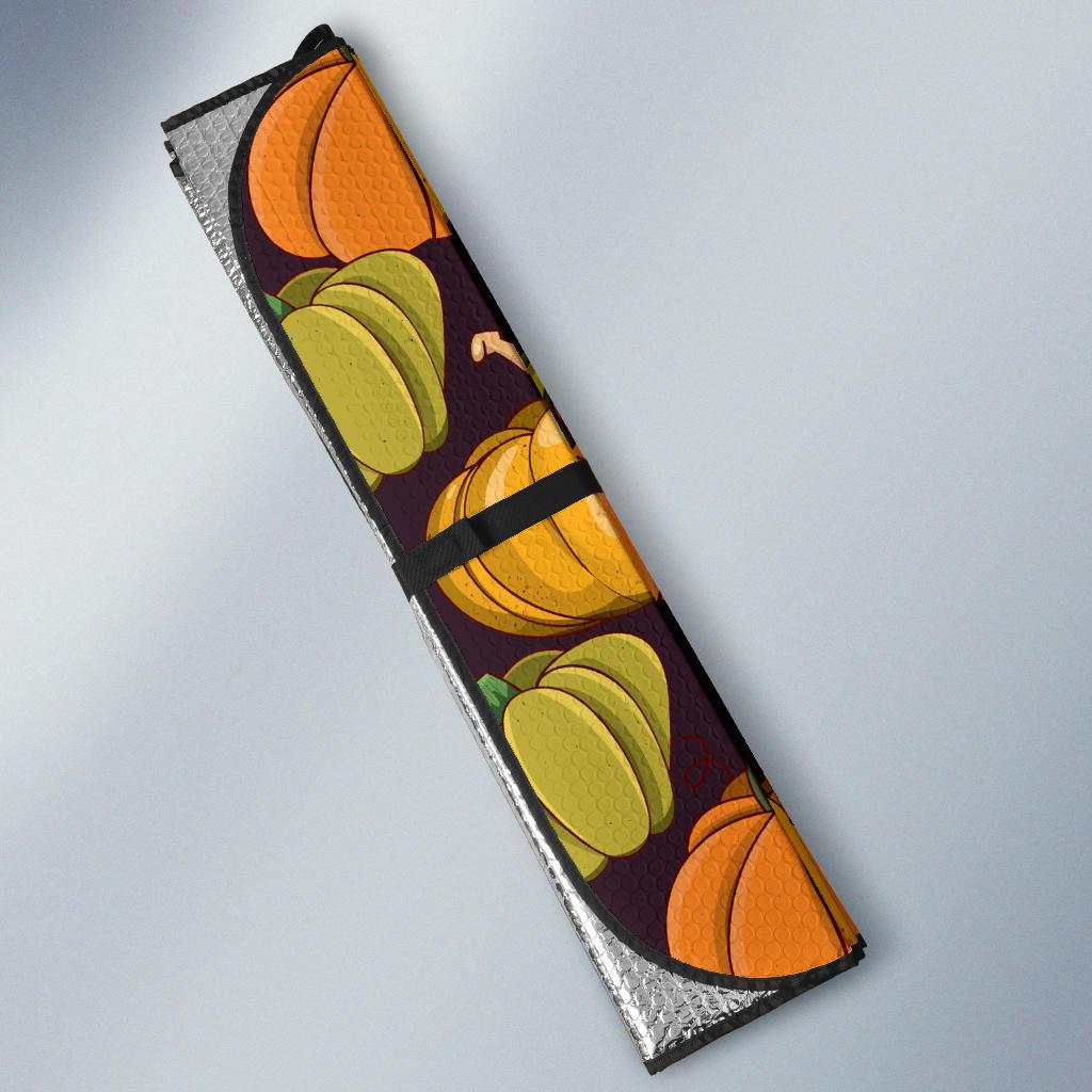 Pumpkin Pattern Print Design A01 Car Sun Shades-JORJUNE.COM