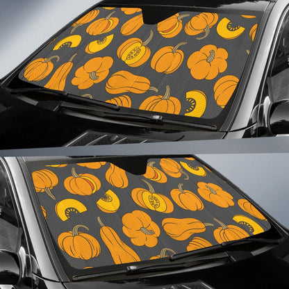 Pumpkin Pattern Print Design A03 Car Sun Shades-JORJUNE.COM