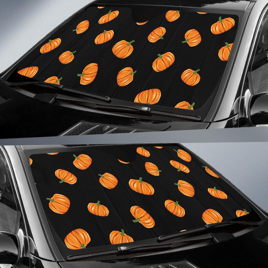 Pumpkin Pattern Print Design A05 Car Sun Shades-JORJUNE.COM