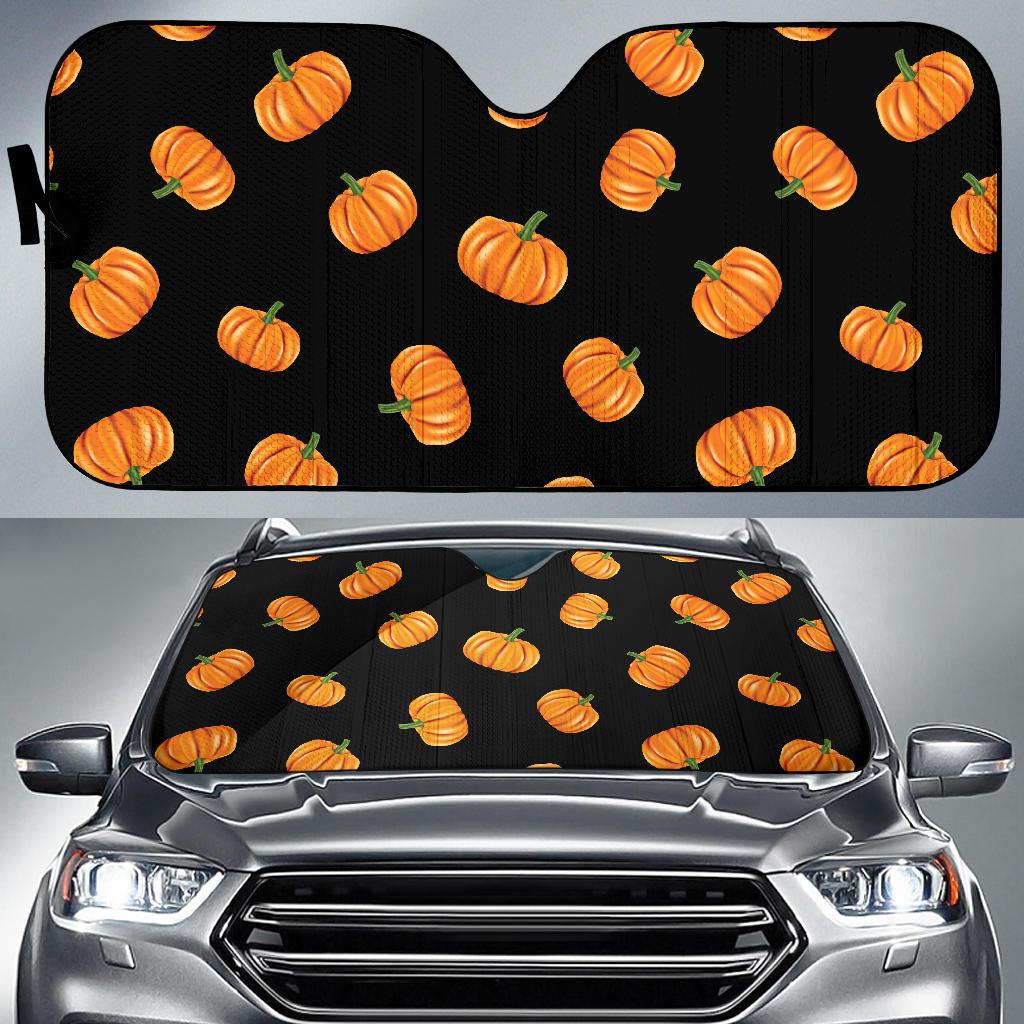 Pumpkin Pattern Print Design A05 Car Sun Shades-JORJUNE.COM