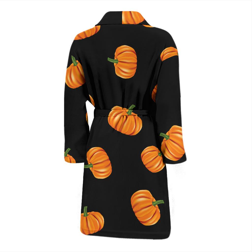 Pumpkin Pattern Print Design A05 Men Bathrobe-JORJUNE.COM