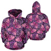 Purple Butterfly Leopard All Over Print Hoodie