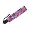 Purple Butterfly Leopard Automatic Foldable Umbrella