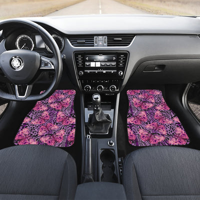 Purple Butterfly Leopard Car Floor Mats