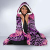 Purple Butterfly Leopard Hooded Blanket-JORJUNE.COM