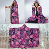 Purple Butterfly Leopard Hooded Blanket-JORJUNE.COM