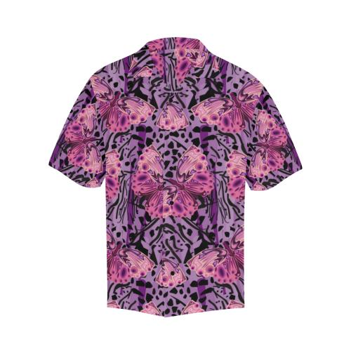 Purple Butterfly Leopard Men Hawaiian Shirt