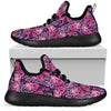 Purple Butterfly Leopard Mesh Knit Sneakers Shoes