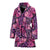 Purple Butterfly Leopard Women Bath Robe