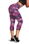 Purple Butterfly Leopard Women Capris