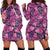 Purple Butterfly Leopard Women Hoodie Dress