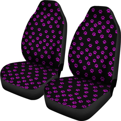 Purple paw print Pattern Universal Fit Car Seat Covers