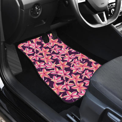 Purple Plumeria Pattern Print Design PM010 Car Floor Mats-JORJUNE.COM