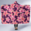 Purple Plumeria Pattern Print Design PM010 Hooded Blanket-JORJUNE.COM