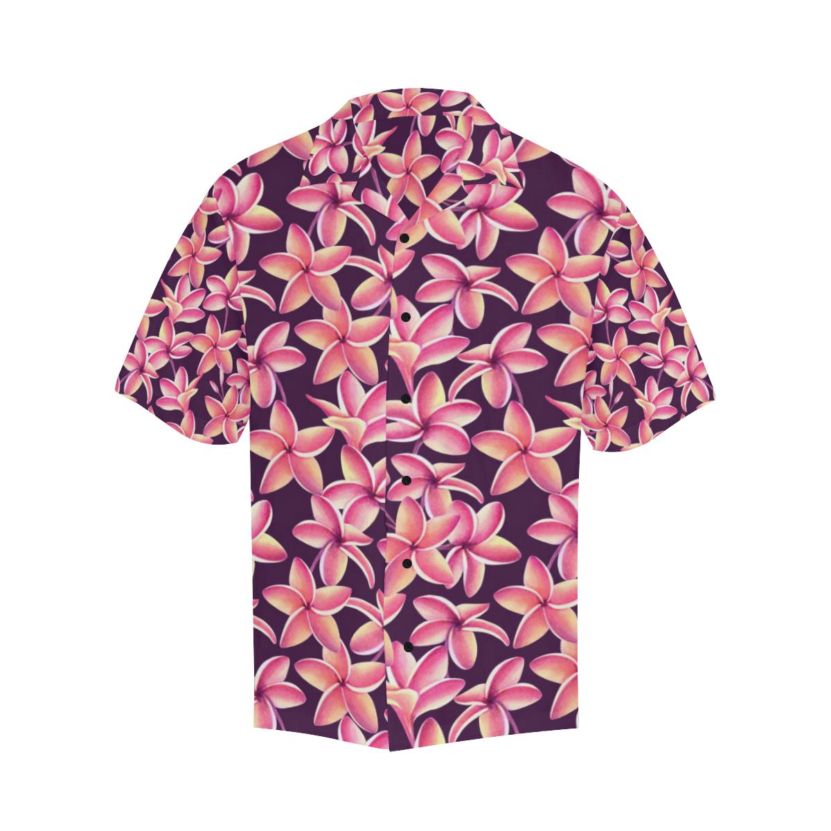 Purple Plumeria Pattern Print Design PM010 Men Hawaiian Shirt-JorJune