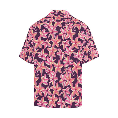 Purple Plumeria Pattern Print Design PM010 Men Hawaiian Shirt-JorJune