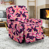 Purple Plumeria Pattern Print Design PM010 Recliner Slipcover-JORJUNE.COM