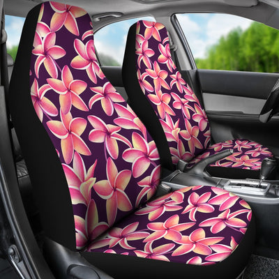 Purple Plumeria Pattern Print Design PM010 Universal Fit Car Seat Covers-JorJune