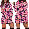 Purple Plumeria Pattern Print Design PM010 Women Hoodie Dress