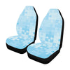 Puzzle Blue Pattern Print Design A04 Car Seat Covers (Set of 2)-JORJUNE.COM