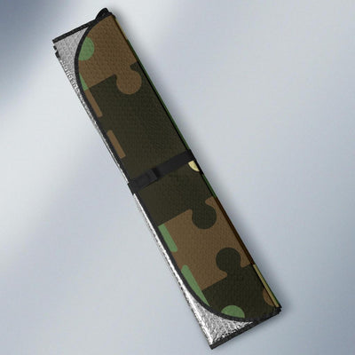 Puzzle Camo Pattern Print Design A03 Car Sun Shades-JORJUNE.COM