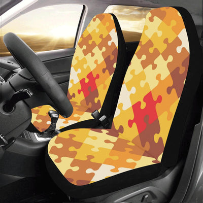 Puzzle Pattern Print Design A01 Car Seat Covers (Set of 2)-JORJUNE.COM