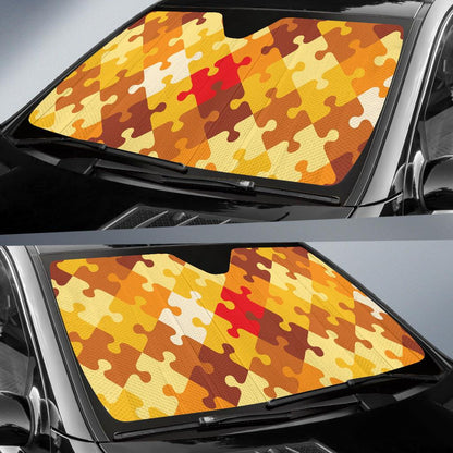 Puzzle Pattern Print Design A01 Car Sun Shades-JORJUNE.COM