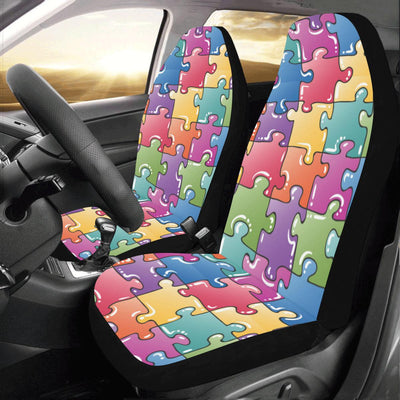 Puzzle Pattern Print Design A05 Car Seat Covers (Set of 2)-JORJUNE.COM