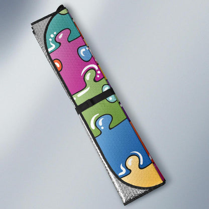 Puzzle Pattern Print Design A05 Car Sun Shades-JORJUNE.COM