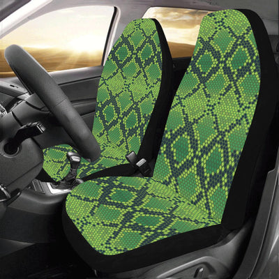 Python Green Pattern Print Design A01 Car Seat Covers (Set of 2)-JORJUNE.COM