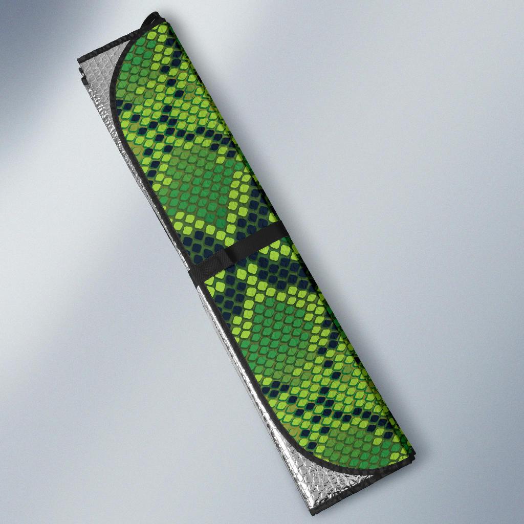 Python Green Pattern Print Design A01 Car Sun Shades-JORJUNE.COM