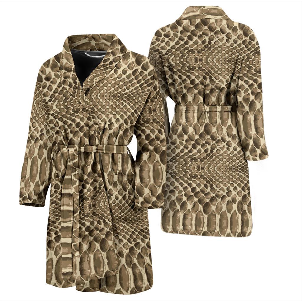 Python Pattern Print Design A02 Men Bathrobe-JORJUNE.COM