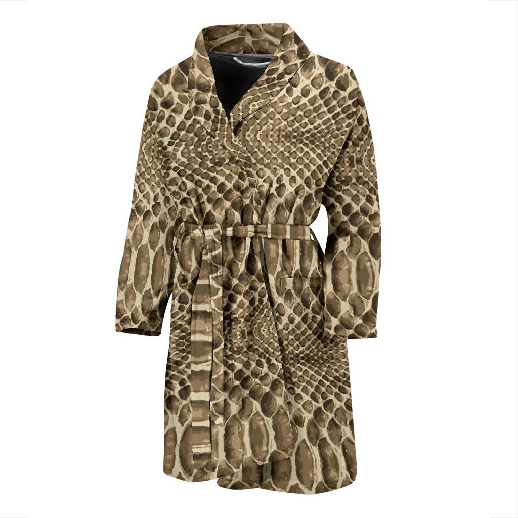 Python Pattern Print Design A02 Men Bathrobe-JORJUNE.COM