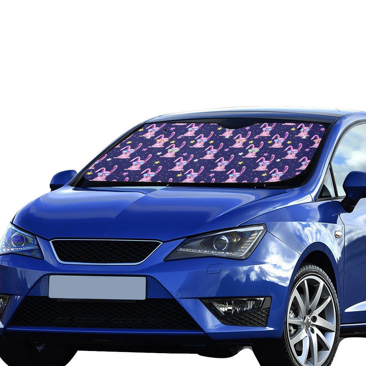 Rabbit Baby Pattern Print Design RB015 Car Sun Shade-JorJune