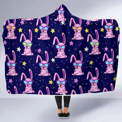 Rabbit Baby Pattern Print Design RB015 Hooded Blanket-JORJUNE.COM