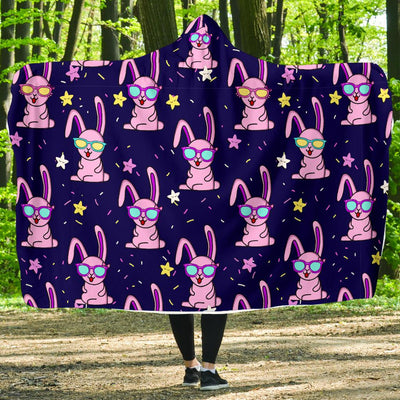 Rabbit Baby Pattern Print Design RB015 Hooded Blanket-JORJUNE.COM