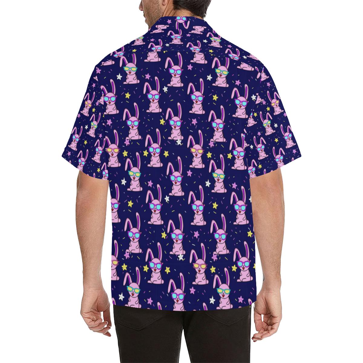 Rabbit Baby Pattern Print Design RB015 Men Hawaiian Shirt-JorJune