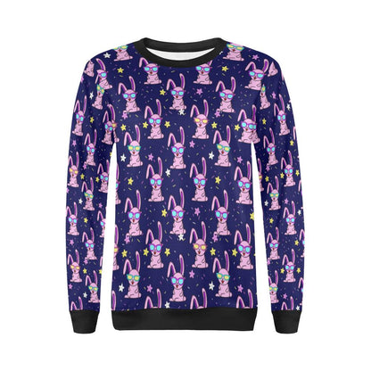 Rabbit Baby Pattern Print Design RB015 Women Long Sleeve Sweatshirt-JorJune
