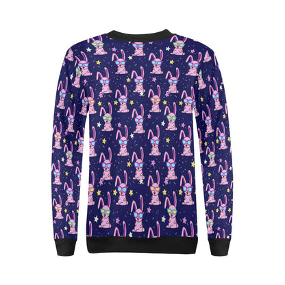 Rabbit Baby Pattern Print Design RB015 Women Long Sleeve Sweatshirt-JorJune
