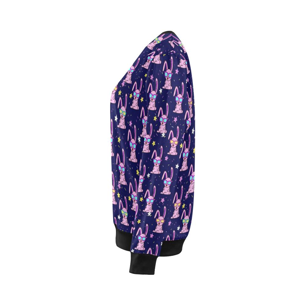 Rabbit Baby Pattern Print Design RB015 Women Long Sleeve Sweatshirt-JorJune