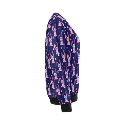 Rabbit Baby Pattern Print Design RB015 Women Long Sleeve Sweatshirt-JorJune