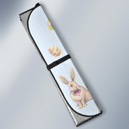 Rabbit Easter Eggs Pattern Print Design 03 Car Sun Shades-JORJUNE.COM