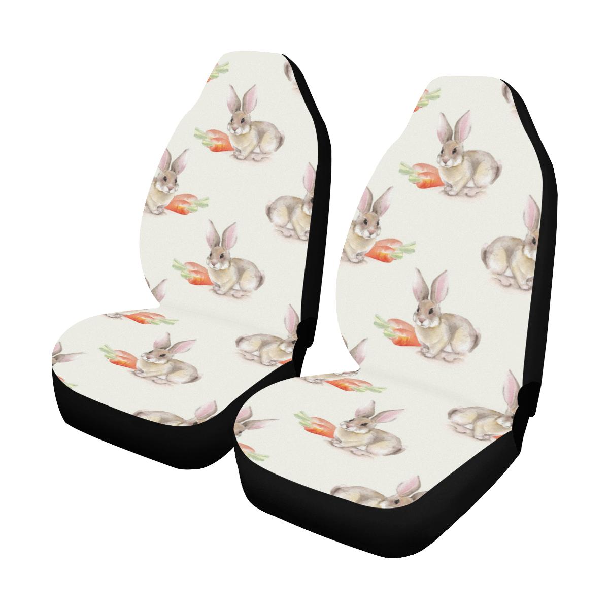 Rabbit Pattern Print Design 01 Car Seat Covers (Set of 2)-JORJUNE.COM